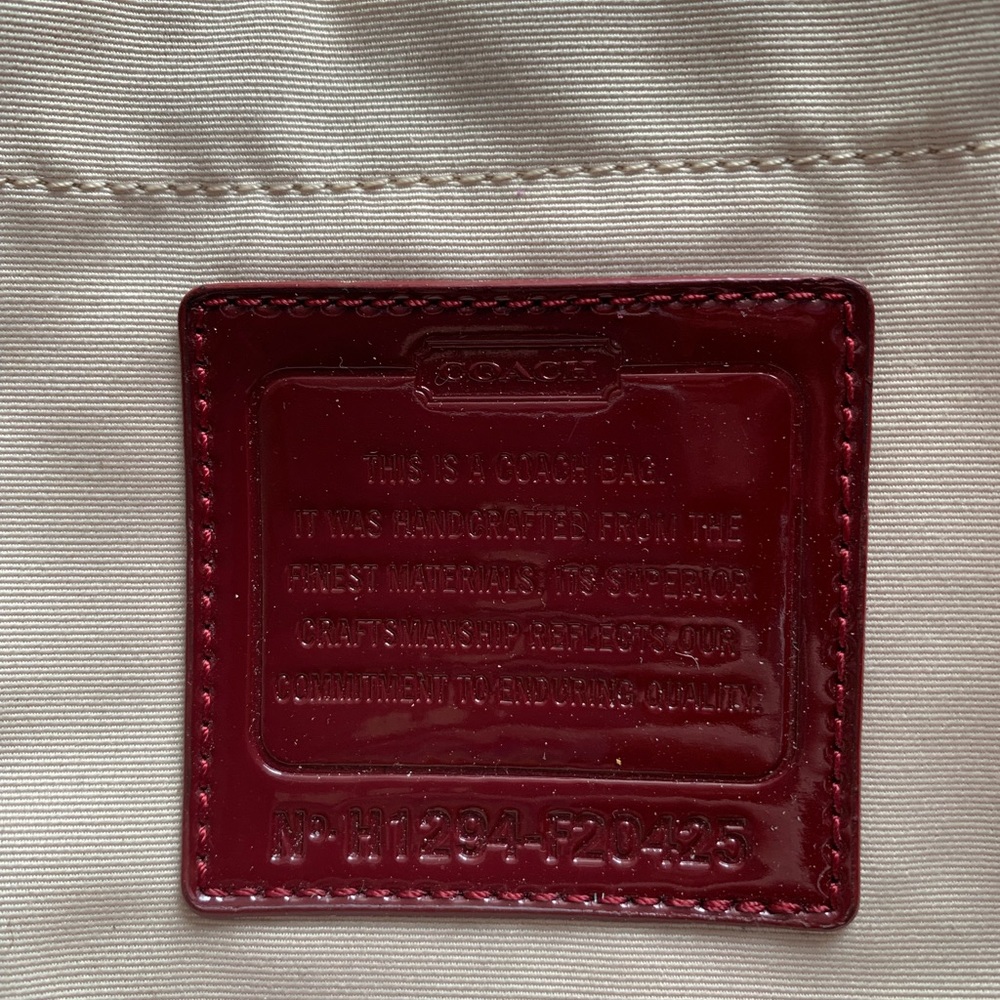 Extra Large Coach Burgundy Shoulder Bag or Cross Body - Picture 3 of 13